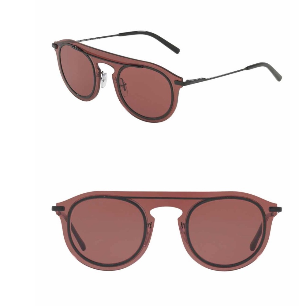 DOLCE & GABBANA MENS 48mm FRAMELESS ROUND SUNGLASS